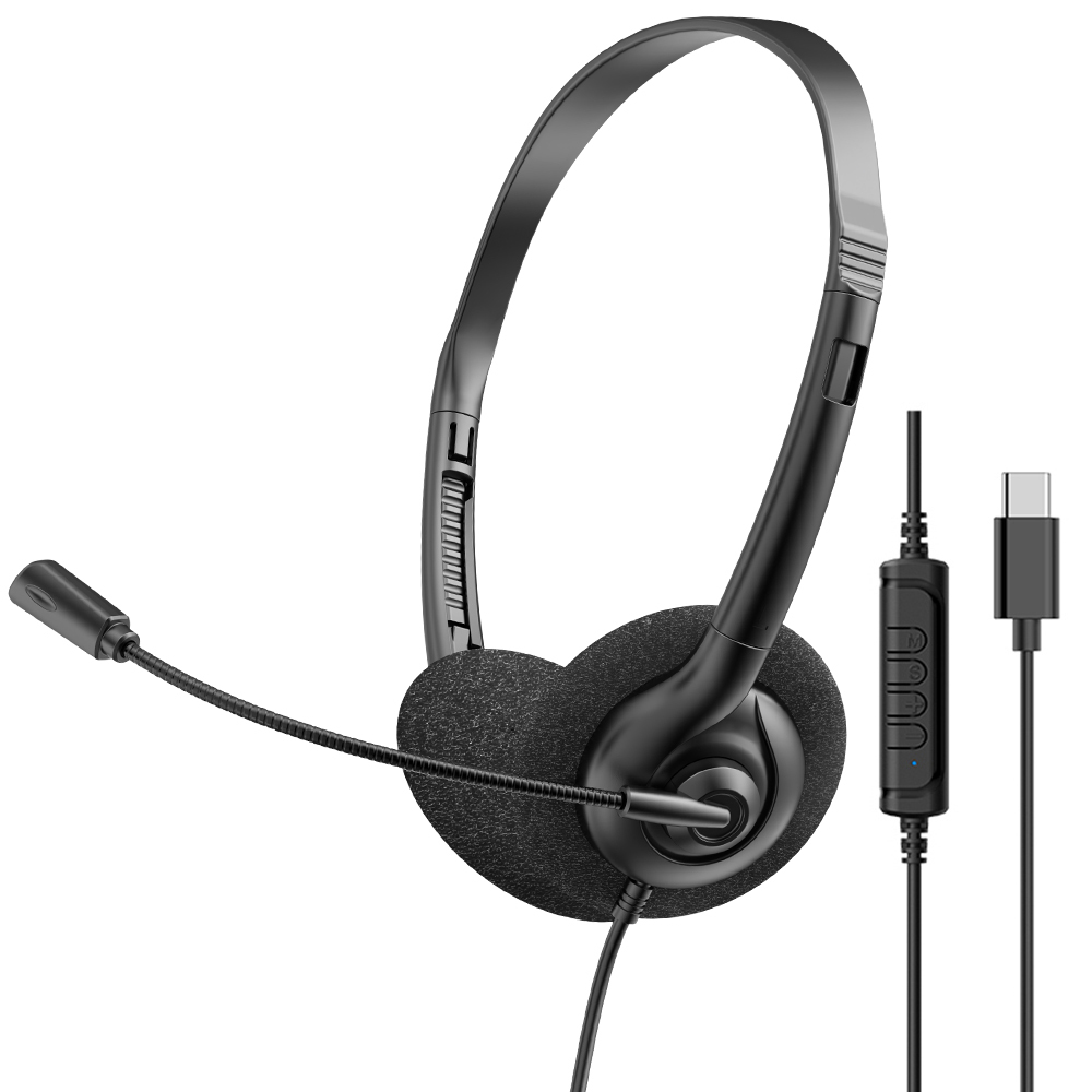 JTY-0123 Colorful Wired Head Mounted Telephone Headphones with Foldable Microphone Lightweight Online Learning Office Headphones Support Logo Color Plug OEM/ODM Private Model Customization