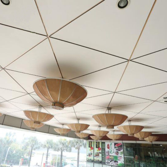 Perforated Acoustic Metal Ceiling Tiles Powder Coated Triangular For Convention Center