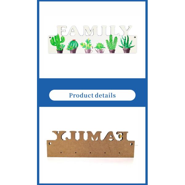 ZELOYAUT Wholesale Sublimation Blanks New Convenient Key Holder With Words for House Decor Novelty Hooks Personalized DIY Gift