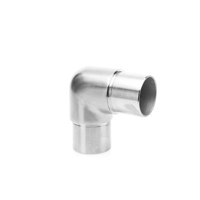 V2A conector do tubo de 90 graus para balaústres de aço inoxidável dos trilhos