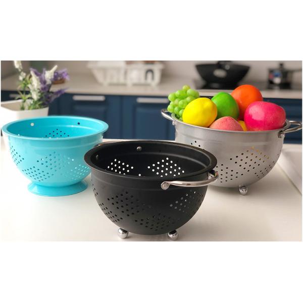 Handheld Rustproof 0.5kg Steel Fruit Basket Powder Coating
