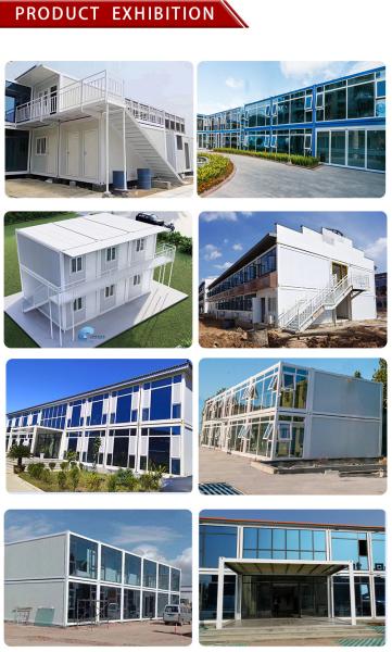 Casa de contêiner modular segura dobrável de cor personalizada com banheiros pré-fabricados