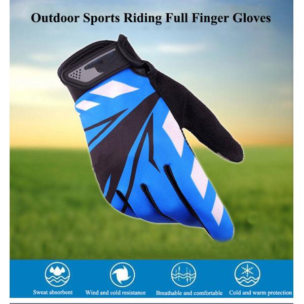 Unisex Print Pattern Touch Screen Breathable Water Proof Hand Gloves for Bike Motorcycle Racing