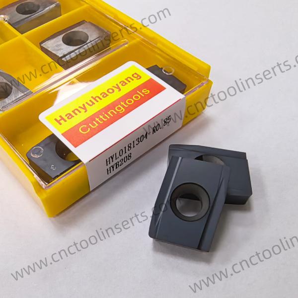 Floating Boring Tool Inserts Wc-Co PVD Coating HYL0181304-R0.85 HYB208 For Deep Hole Machining, Typically Processed On Heavy-duty Boring Mills In CNC Machine Tools