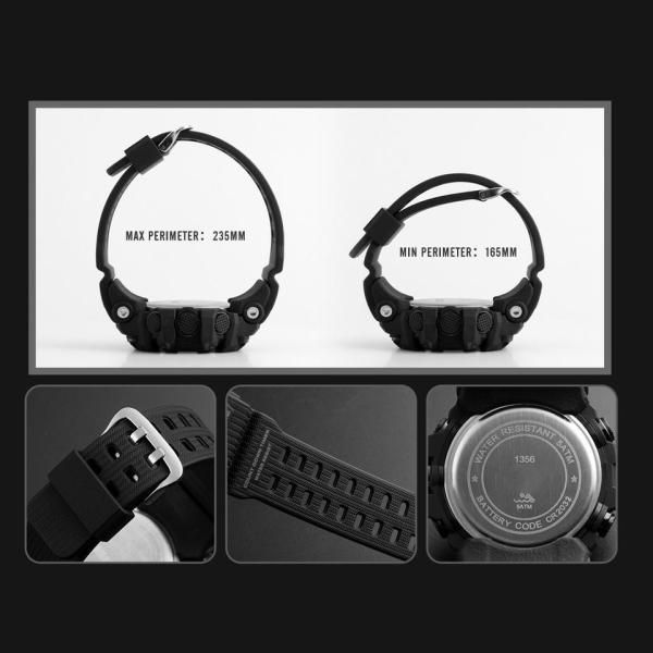 Mens Watch With Compass 1356 Hot Selling Fashion Waterproof Outdoor Mens 3D Pedometer Watch