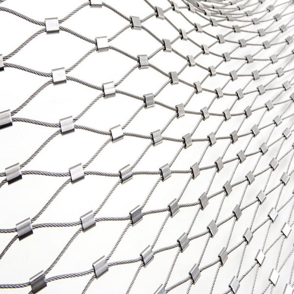 316 Bridge Stair Railing Safety Net Knotted Black Oxide Architectural Metal Mesh