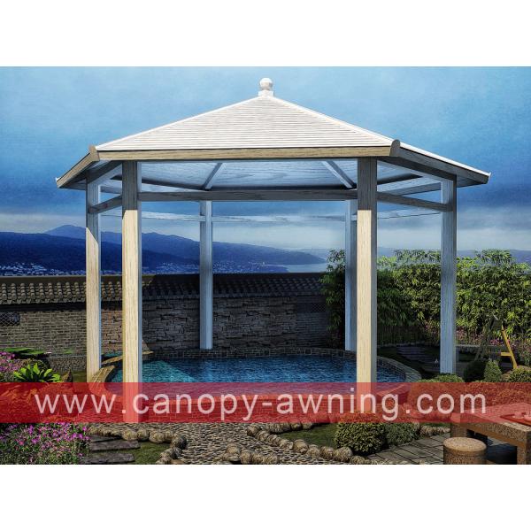 Public garden park villa hotel alu Aluminium alloy metal gazebo pavilion kiosk pergola-beautiful sunshade shelter!