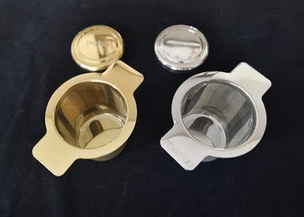 Reusable 304 Stainless Steel Tea Infuser Strainer With Lid And Handles