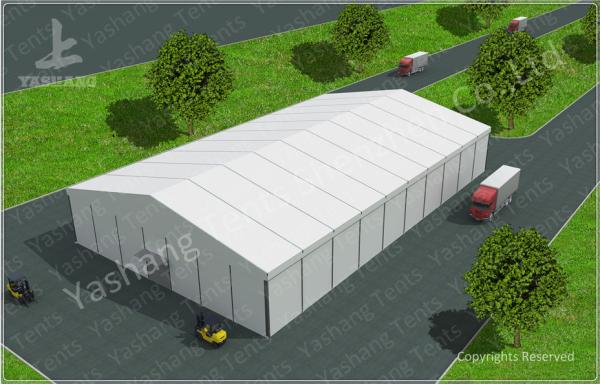 8M Height PVC Warehouse Storage Tent Anti-ultraviolet  A-Shaped Roof Top Style