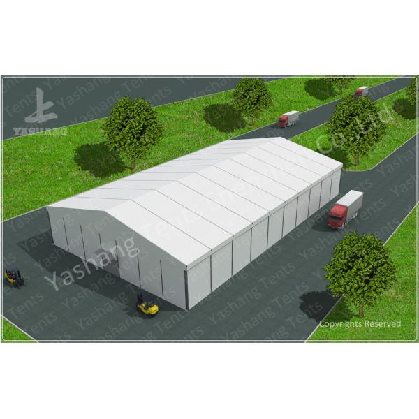 Aluminum Frame Industrial Storage Tents , Grey Fabric Temporary Warehouse Tent
