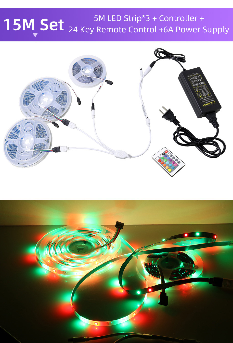 DIY 50 СИД футов светов прокладки, светов прокладки СИД SMD5050 умных Bluetooth