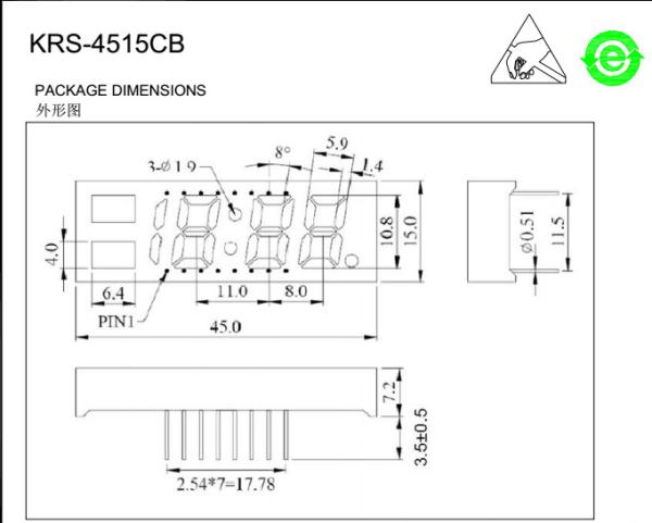 LED Custom Blue Color 7 Segment Digital Display Module For Kitchen TV