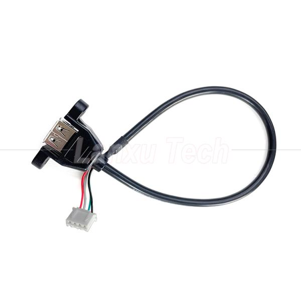 Cable de montaje de panel USB 2.0 tipo A a JST XH PH VH de 4 pines