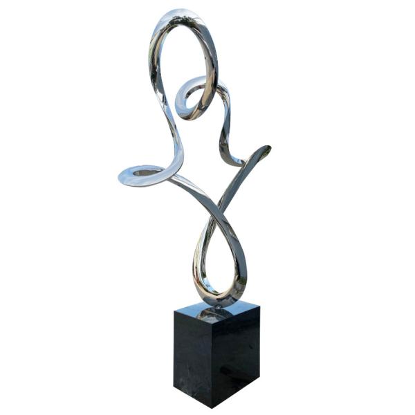 Metal Artistic Abstract Sculpture Stainless Steel Statue Height 2500mm