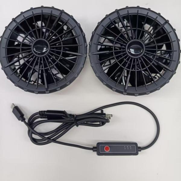 5V Air Cooling Fan 2pcs Inside Shirt Fan For Workers Outside With Type C Plug