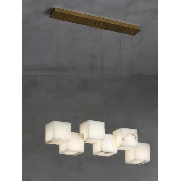Custom Luxury Alabaster Chandelier Modern Style Villa High Ceiling Hotel Lobby Spiral Staircase Chandelier