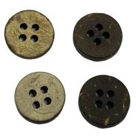 4 botões materiais naturais de confecção de malhas do vestuário da costura do furo 11mm/botões do coco