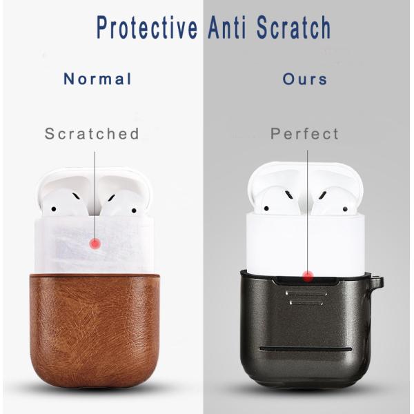 Shockproof Case Cover Portable Protective Silicone Metal Skin Cover Case for Airpods 2 & 1