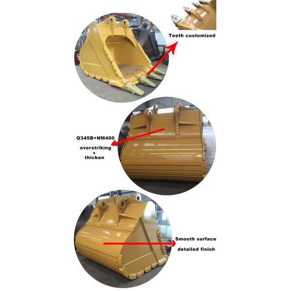 Lower Price EC210 PC340 PC200 E320 E325 E336 D6R D8N D6H D8R Bucket Parts Excavator Heavy Duty Rock Bucket