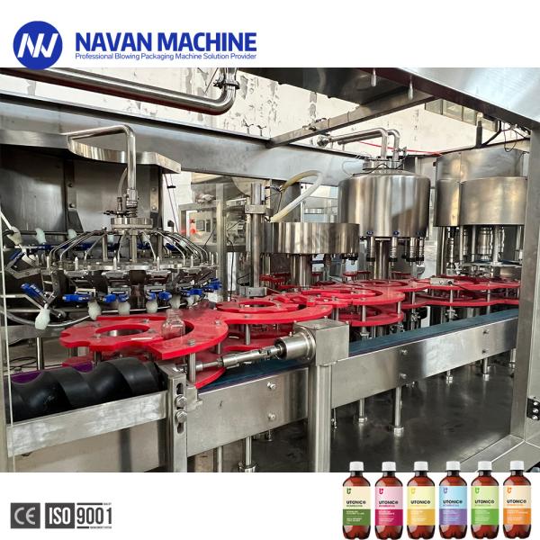 Automatic Glass Bottle Non Gas Liquid Kombucha Filling Machine With Plastic Covers