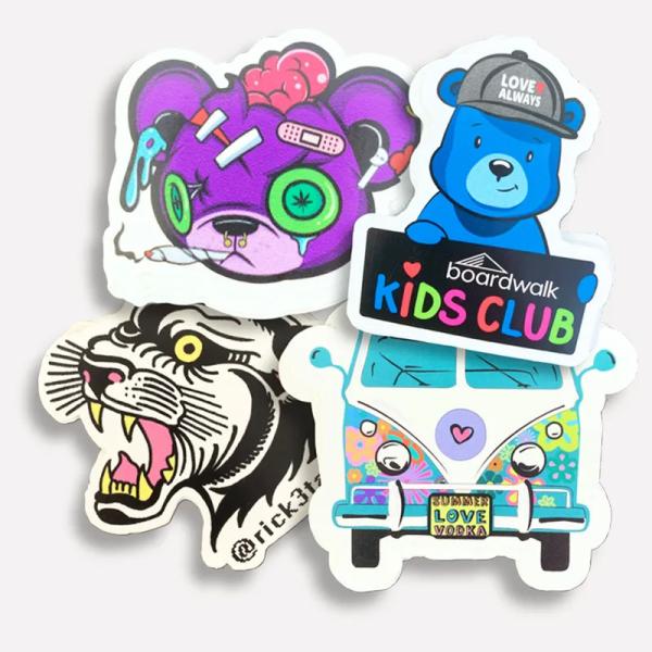 Waterproof Die Cut Vinyl Stickers CMYK Color Printing Custom Brand Logo