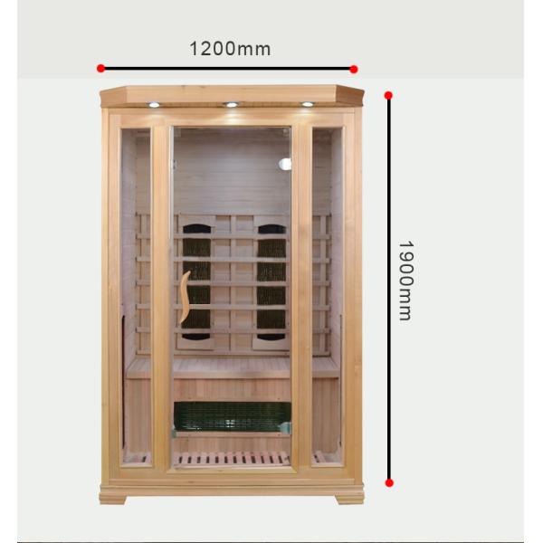 Canadian Hemlock 2 Person 1750W Home Sauna Room With Safety System