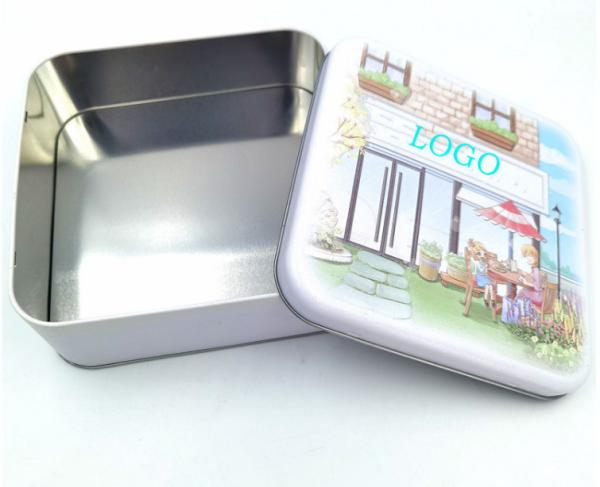 Retângulo gravado de Tin Cans Aluminum Metal Canned Olive Oil Soap Tin Box do presente