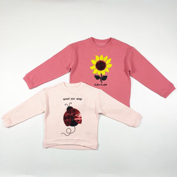 Bulk Oversize Girl Printing Solid Color Sweatshirts for Girls Regular Sleeve Style