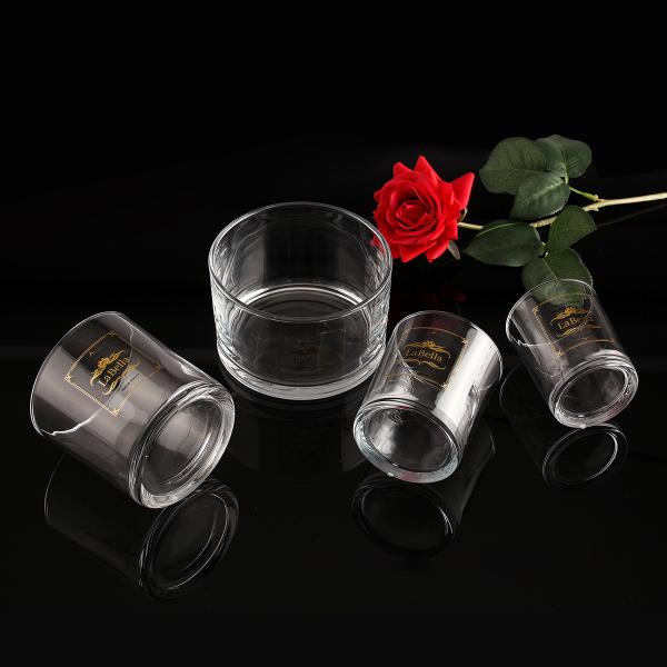 200 мл 300 мл Стеклянные свечи с металлической крышкой