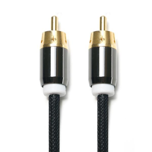 RCA 3.5MM Digital Audio Cable 2/1 Knit покрытый веревкой золотой порт для Soundbar Car Audio
