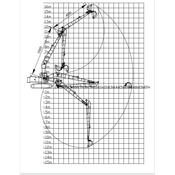 Рука с 0.4cbm штырями ведра 6, длинное приложение заграждения экскаватора KOMATSU длинная достигаемости