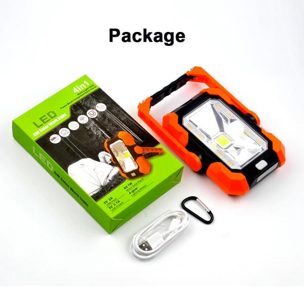 Solar LED Outdoor lighting Portable Camping Light USB Charge LED Work Light Led Rechargeable Flood Lamp