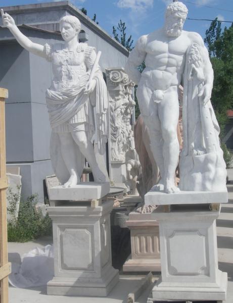 Ancient Rome statues Museum marble sculptures Heracles replica stone statue,stone carving supplier