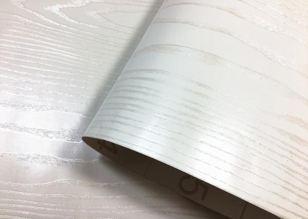 Embossed Vinyl Self Adhesive Wood Grain Wallpaper Decorative Easy To Install