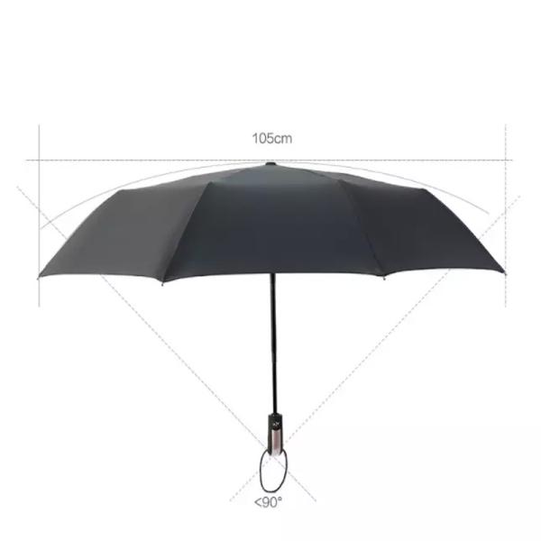 Plastic Handle 23inch 10K 190T Pongee Automatic Folding Umbrella for School Campaigns
