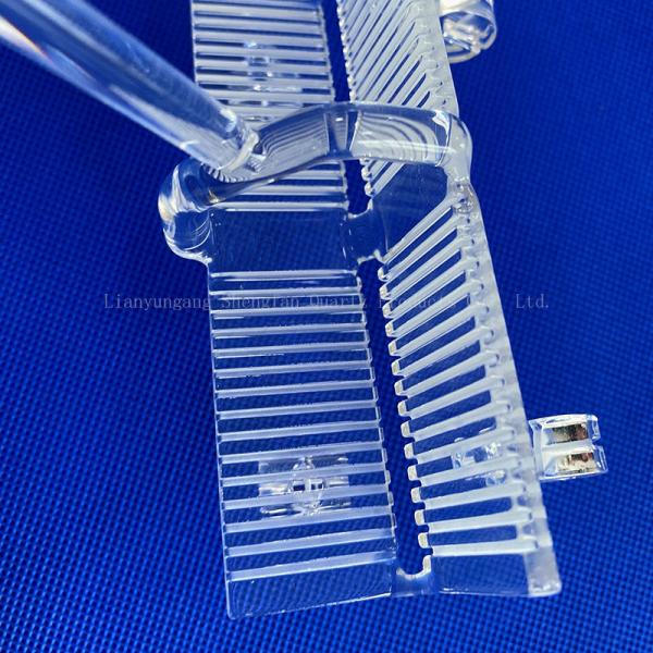 High Purity Heat Resistant Fused Quartz Glass Boat Wafer Carrier For Semiconductor