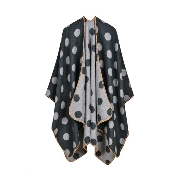 Wholesale 50%polyester and 50% acrylic fashion dot design lady shawl