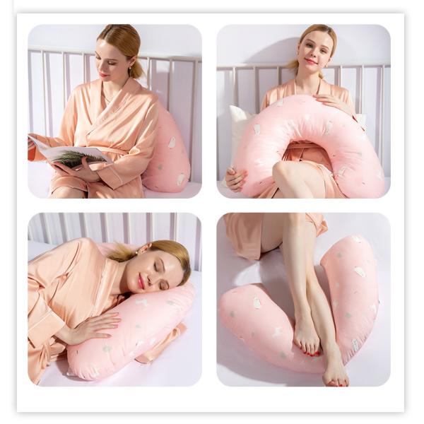 Polyester/Cotton Maternity Pillow Multi Functional Nursing Pillow with Removable Cover