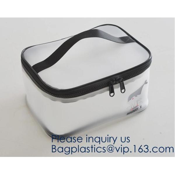 Small Clear PVC Waterproof Bag with Zipper Closure, Mini Portable Transparent Plastic Organizer Pouch for Cosmetic, Make