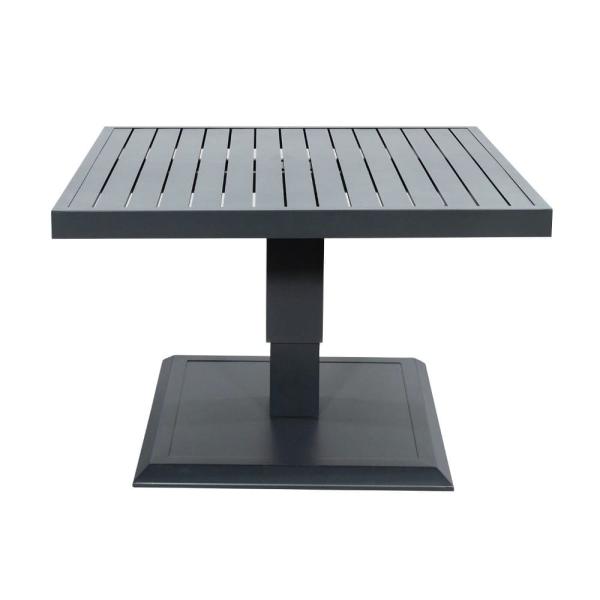 Modern Aluminum Balcony Furniture 2 Seating Outdoor Dining Set with Adjustable Table