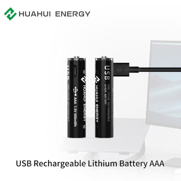 Micro USB que carrega Li Ion Battery NSC AAA 01 1.5V 400mAh recarregável