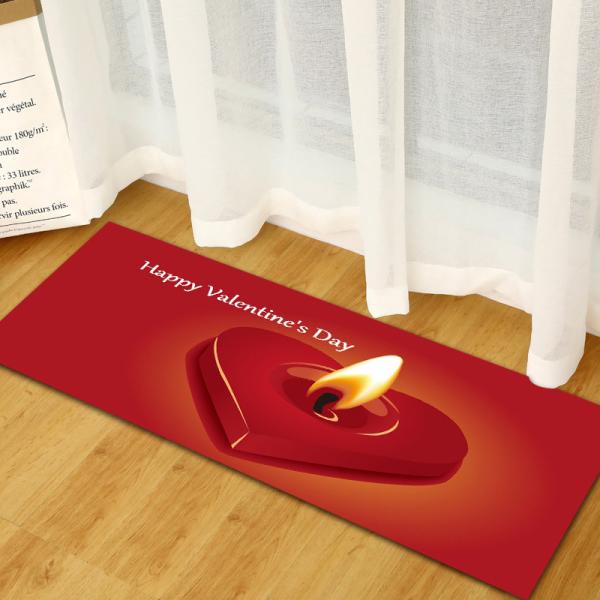 Valentine's Day Kitchen Floor Mats Anti Fatigue Anti Slip Carpet