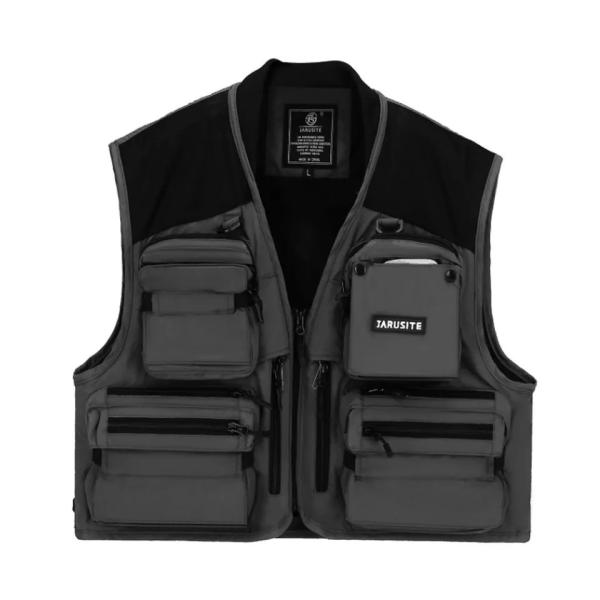 Fishing Hiking Vest Mens Photographer Waistcoat 11 Pockets Sleeveless Jacket