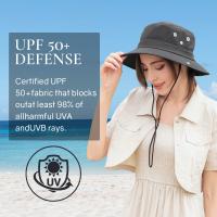 UPF 50+ Chapeaux à seau pliables Chapeau de safari d'été pour la randonnée en plein air