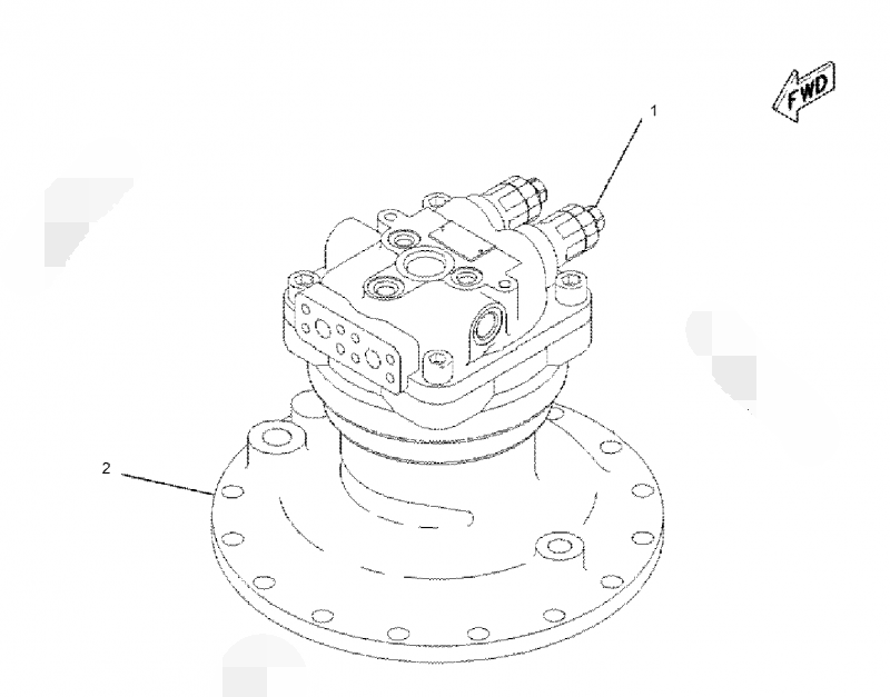 Мотор качания мотора ряда экскаватора Э320К Э320Д/1588986 гусениц
