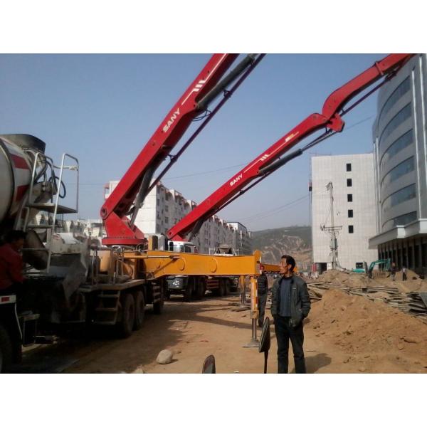 Euro 3 37m Truck Mounted Concrete Pump With Placing Boom CCC Standard
