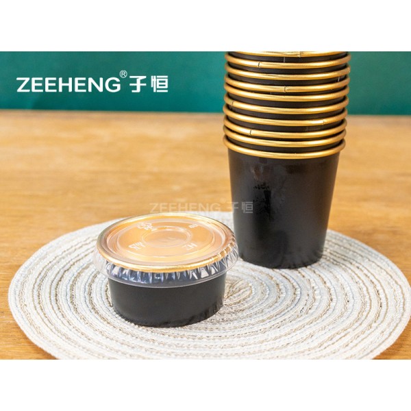 Premium 230gsm Gold Paper Bowl with Leakproof Design and Free Samples for Elegant Food Presentation