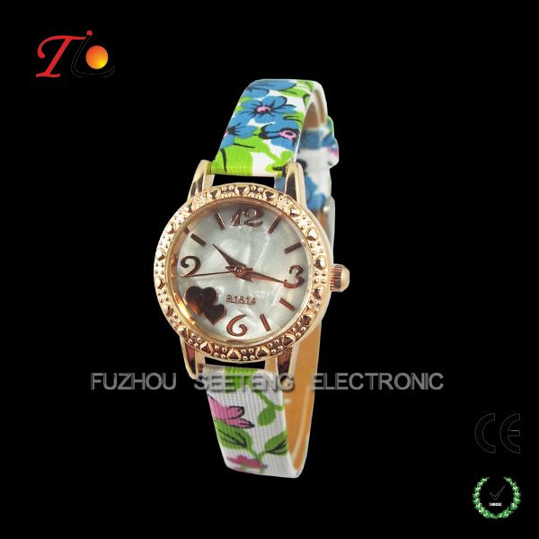 Colorful leather band lady fashion watches trave watch for young girls