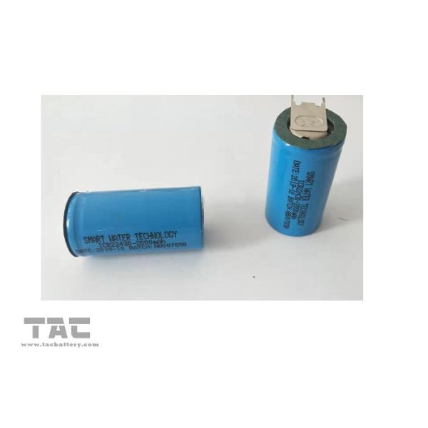Lithium Ion Cylindrical Battery 22430 PCB Mount Battery With Tag