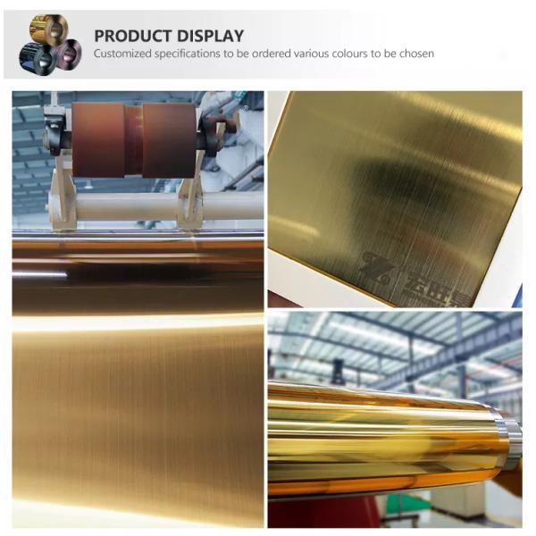 201 304 PVD Color Stainless Steel Coil Thickened Hairline Surface Finished